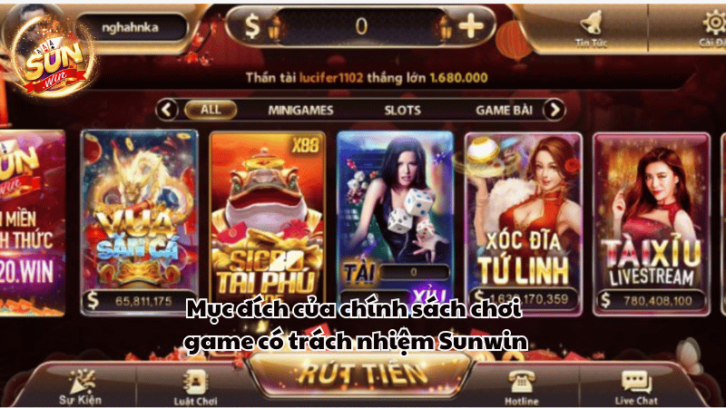 Mục đích của chính sách chơi game có trách nhiệm Sunwin Mục đích của chính sách chơi game có trách nhiệm Sunwin